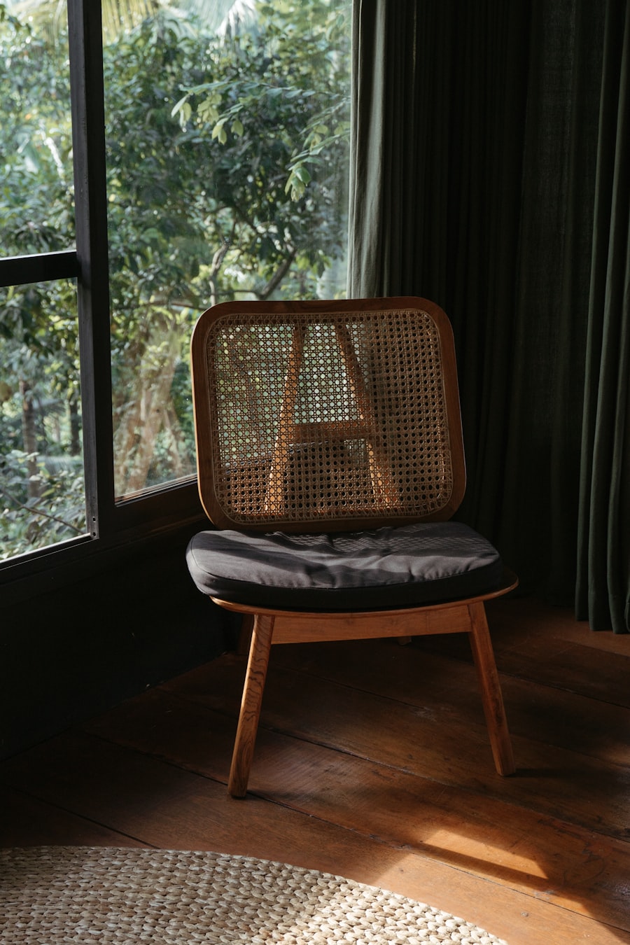 Premium executive lobby chair with cane weaving - SLK Cane Furniture