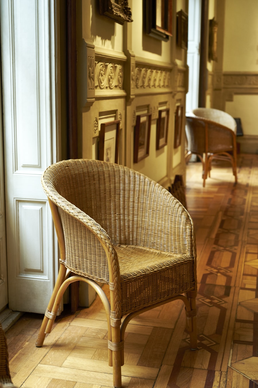 Elegant cane lobby chair for reception areas - SLK Cane Furniture